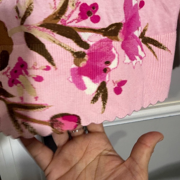 Talbots Pink Floral Sweater - Picture 3 of 5